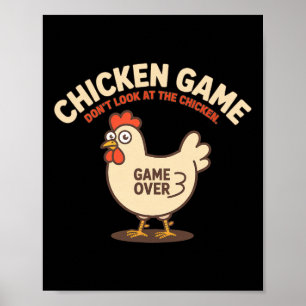 Kycklingspel Titta Inte På Kycklingen Roligt Utman Poster
