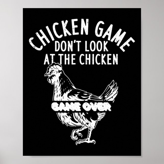 Kycklingspel Titta Inte På Kycklingspel Game Over  Poster (Framsidan)