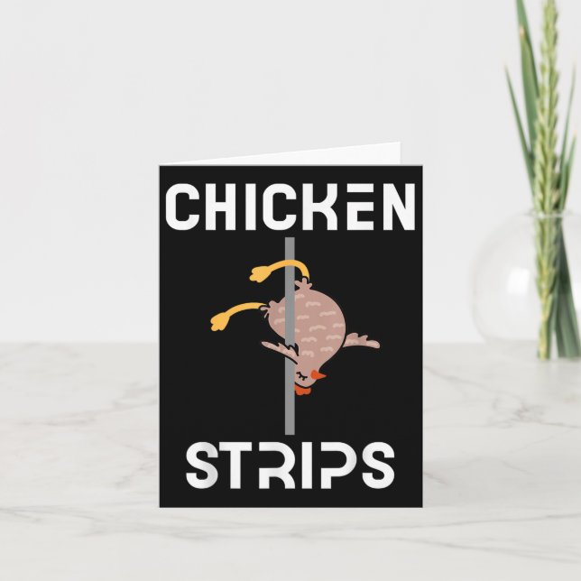 Kycklingsremsor som är funny Dancing Chicken Bbq B Kort (Framsida)