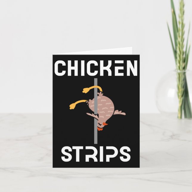 Kycklingsremsor som är funny Dancing Chicken Bbq B Kort (Framsida)
