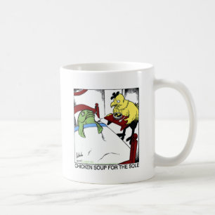 Kycklingssoppa 4 Ensamma Roliga Fisk/Kycklingprese Kaffemugg