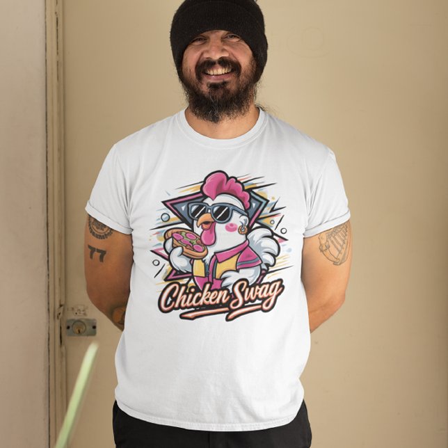 Kycklingssvag: Pizza Kung T Shirt (Skapare uppladdad)
