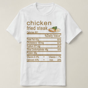 Kycklingstek Etikett för näringsfetter T Shirt