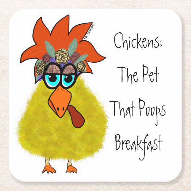 Kycklingunderlägg Underlägg Papper Kvadrat (Framsidan)