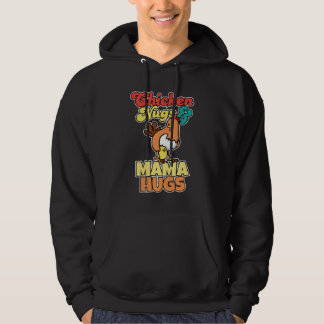 Kycklingungar och Mamma Hugs-flotta Mor-dagen Hoodie