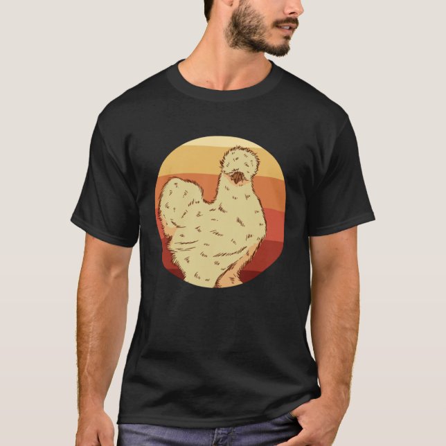 Kycklinguppfödare och bönder föder upp kycklingar  t shirt (Framsida)