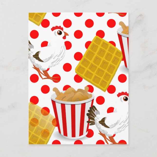 kycklingvåfflor vykort (Framsida)