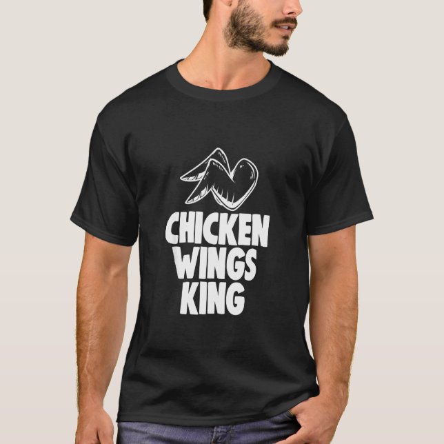 Kycklingvingar Kung Tee Roliga Kycklingälskare (Framsida)