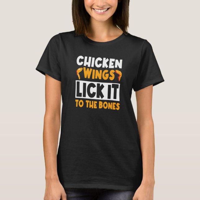 Kycklingvingar  Matbloggare Stekta Snabbmat Buffal T Shirt (Framsida)