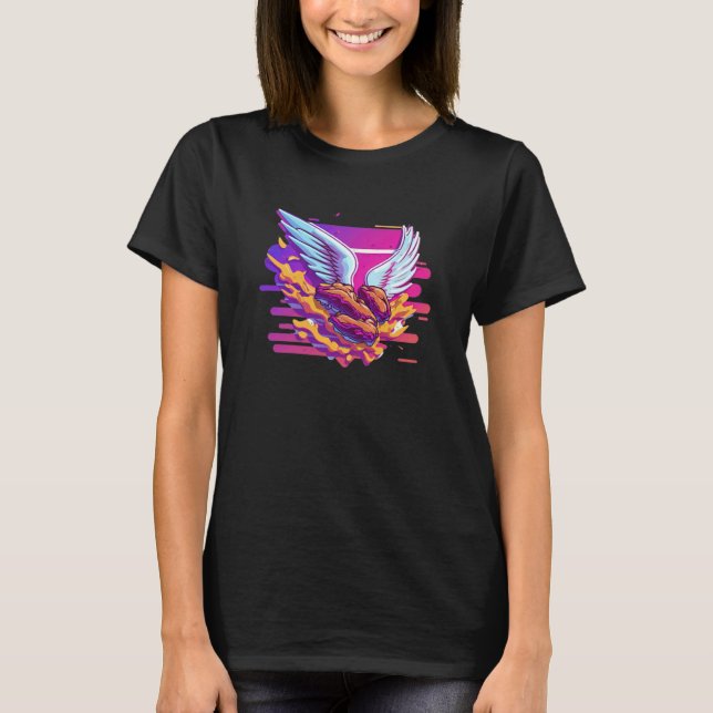 Kycklingvingar Synthwave 80s Retrowave Estetik  1 T Shirt (Framsida)