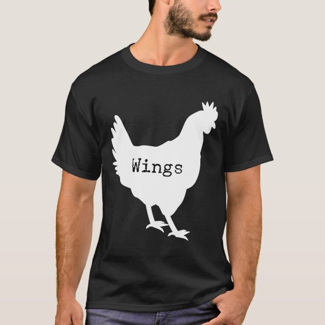 Kycklingvinge-grafik T Shirt (Framsida)