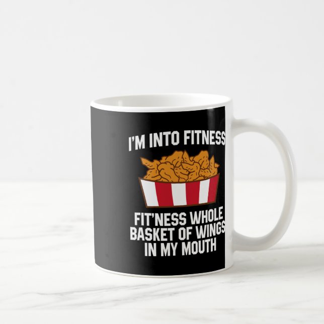 Kycklingvingecitat Het Vinge Snabbmat Rolig Kyckli Kaffemugg (Höger)