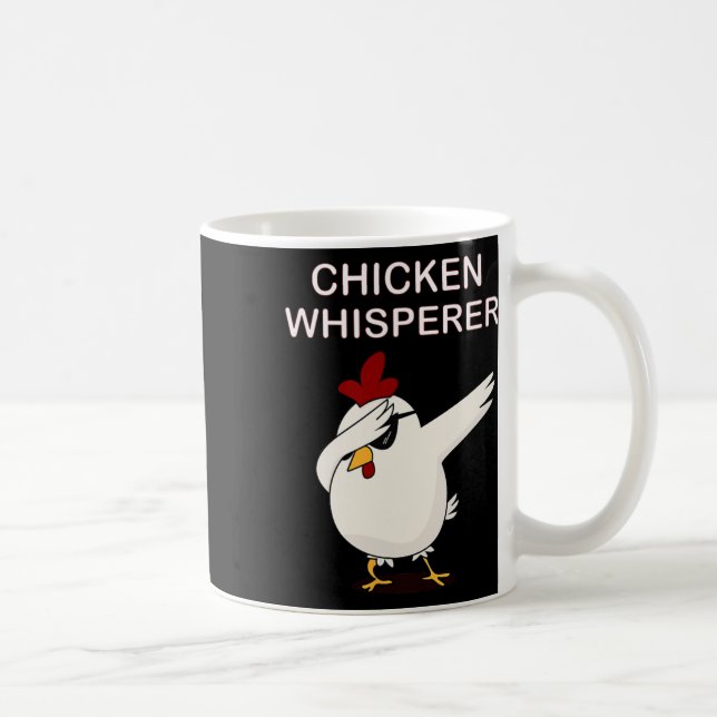 Kycklingviskaren Dabbar T-Shirt Barn Dab Kyckling Kaffemugg (Höger)