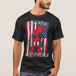 Kycklingviskaren med agg USA-flagga Bakgård C T Shirt