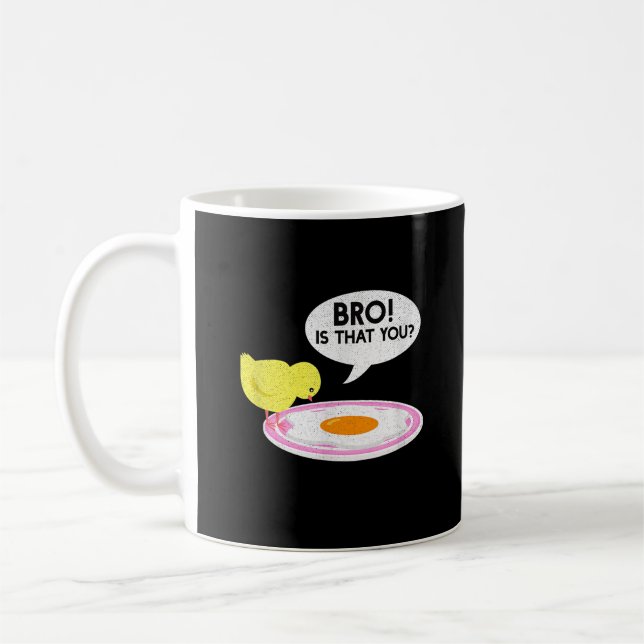 Kycklingviskaren Rolig bror är det du Rolig gård Kaffemugg (Vänster)