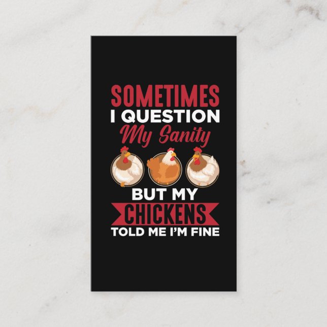 Kycklingvister - djuruppfödning visitkort (Framsida)