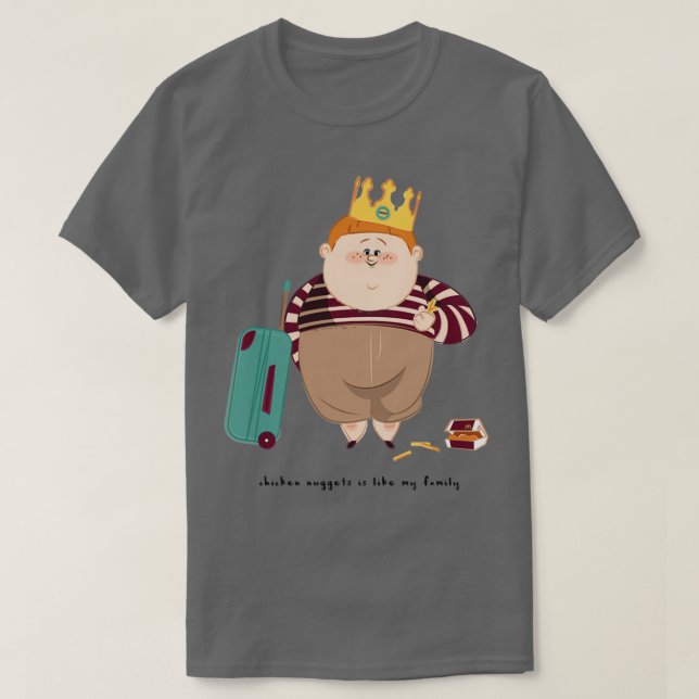 Kycklstöttar är som min familj t shirt (Design framsida)