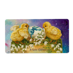 KYCKOR,FLÖDEN,PÅSKÄGG I GULD BLÅSPARKLER FRAKTSEDEL