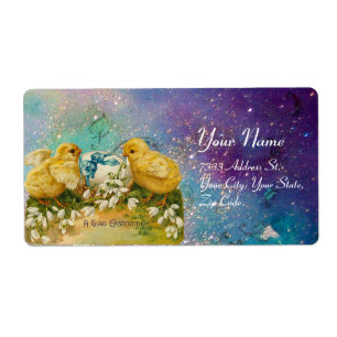 KYCKOR,FLÖDEN,PÅSKÄGG I GULD BLÅSPARKLER FRAKTSEDEL