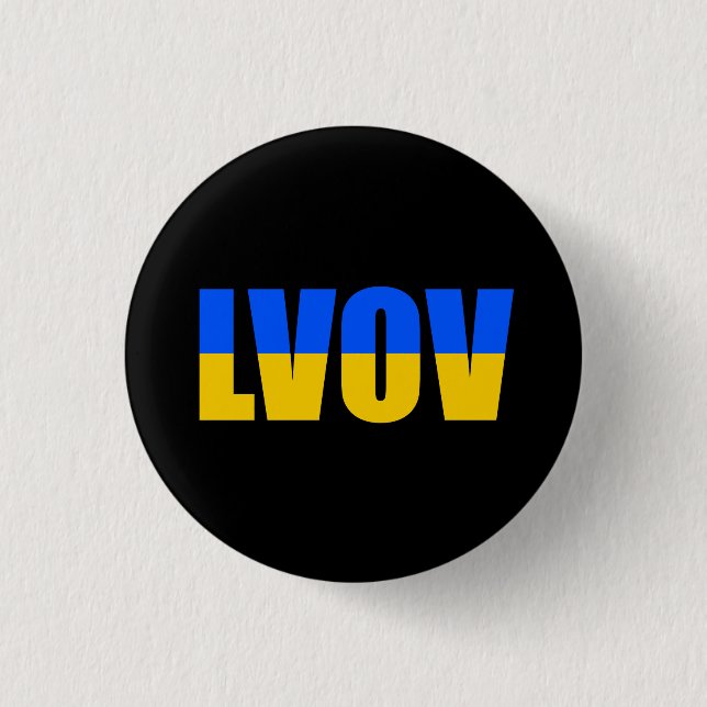 Kyiv Ukraina flagga Knapp (Framsida)