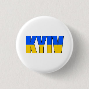 Kyiv Ukraina flagga Knapp