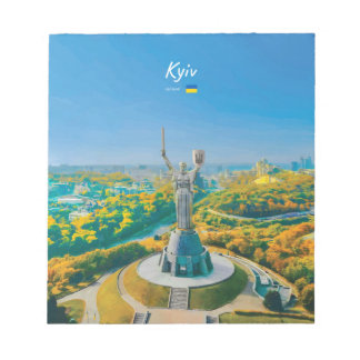 Kyiv, Ukraina - Monumentet Moder Ukraina Anteckningsblock