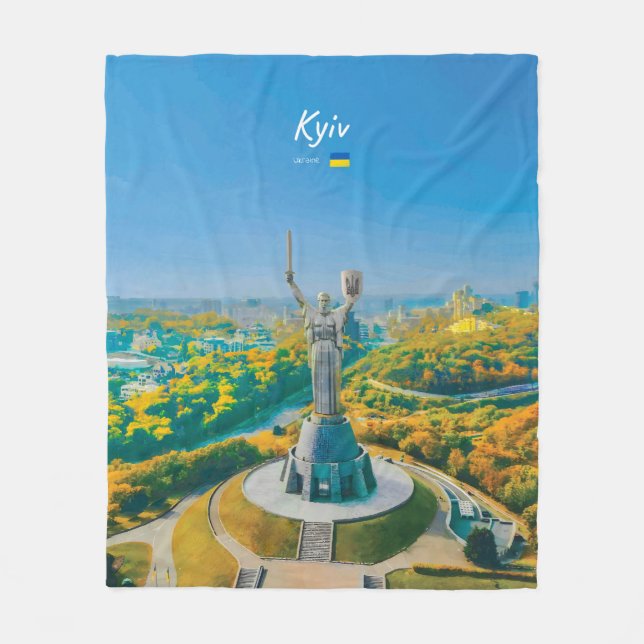 Kyiv, Ukraina - Monumentet Moder Ukraina Fleecefilt (Framsidan)