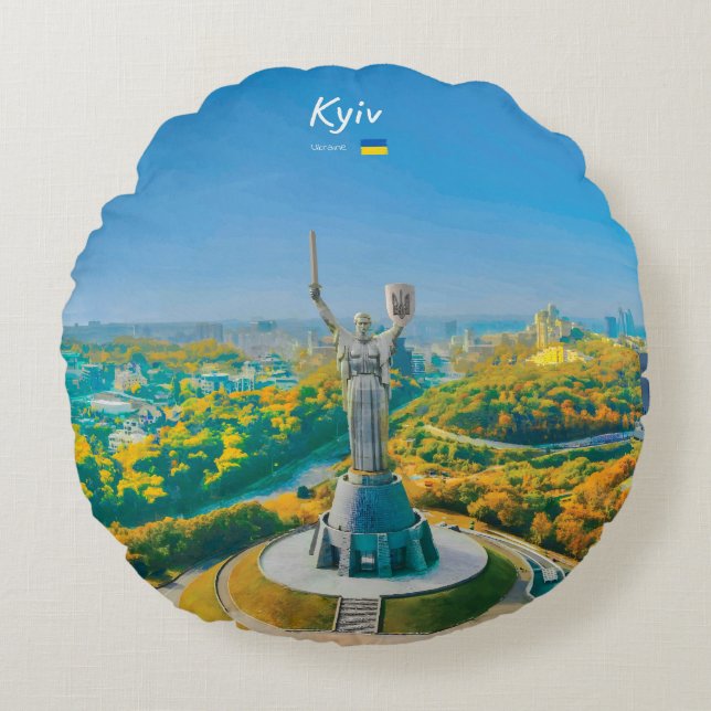 Kyiv, Ukraina - Monumentet Moder Ukraina Rund Kudde (Framsidan)