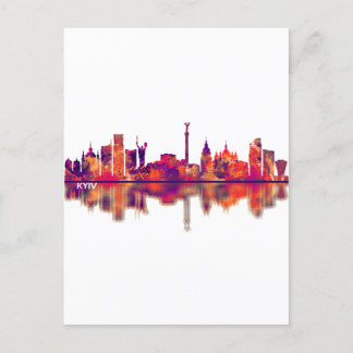 Kyiv Ukraina Skyline Helg Vykort