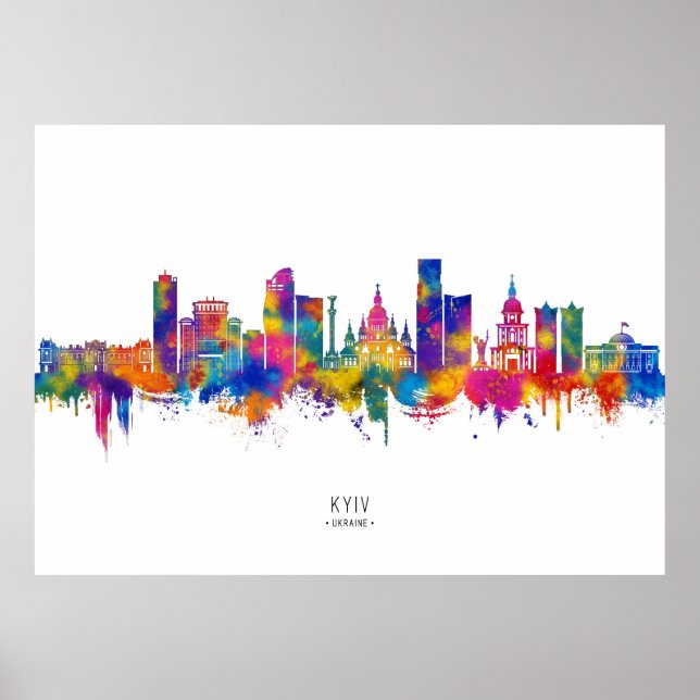 Kyiv Ukraina Skyline Poster (Framsidan)