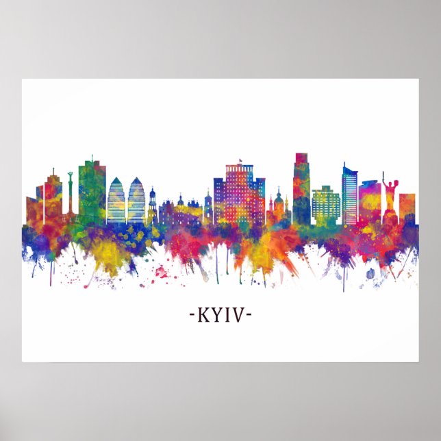 Kyiv Ukraina Skyline Poster (Framsidan)