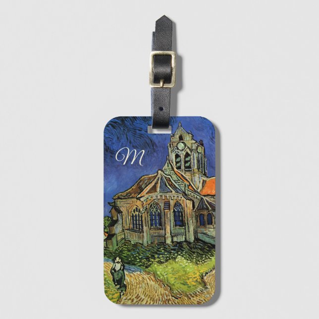 Kykan i Auvers-sur-Oise av Vincent van Gogh Bagagebricka (Framsida vertikal)