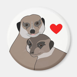 Kyl-Magnet "förälskade Meerkats ", Magnet
