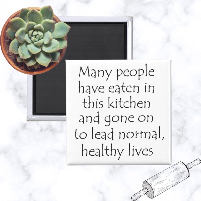 Kyl- och matlagningsmagneter för köksbruk magnet (Funny quote black and white typography design perfect gift for those that struggle in the kitchen! )