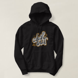 Kyl ut l trendig motivationsfras manar black hoodie