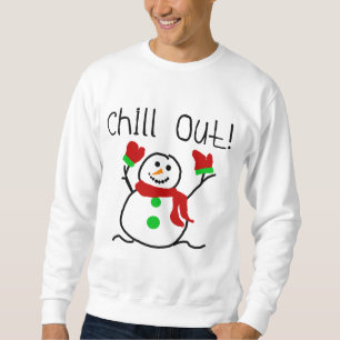 Kyl ut Snögubbe Tshirts och presenter Lång Ärmad Tröja