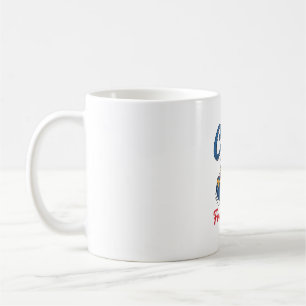 Kyla den fjärde patriotiska ankans T-shirt-design Kaffemugg