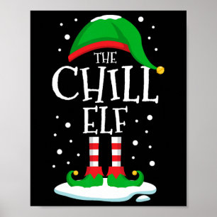 Kyla Elf-gruppen Julfamiljen Matching Julafton Poster