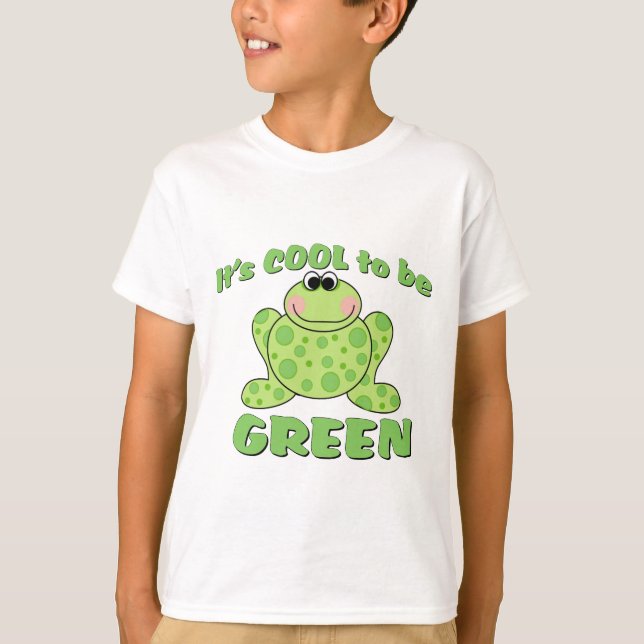 Kyla för att vara den gröna GRODAN Tee Shirt (Framsida)