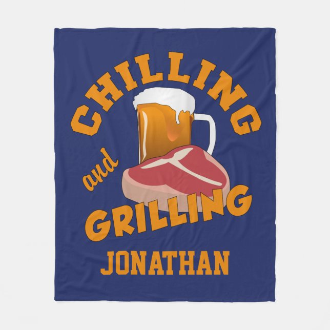 Kyla & grilla filten för anpassningsbarnamnull fleecefilt (Framsidan)