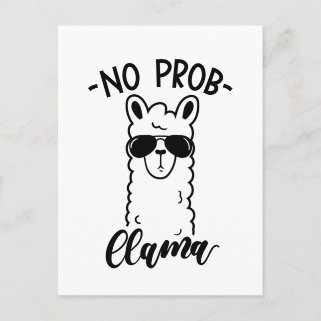 Kyla ingen Prob Llama Vykort (Framsida)
