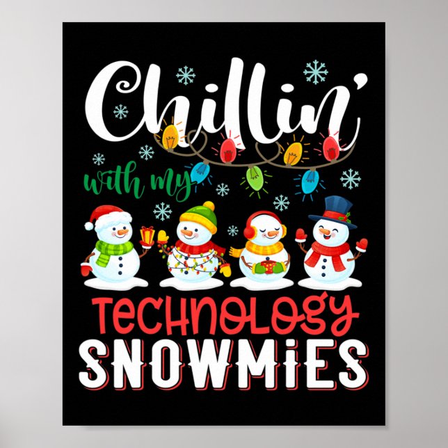 Kyla med min teknologiska snutar lätt Christma Poster (Framsidan)