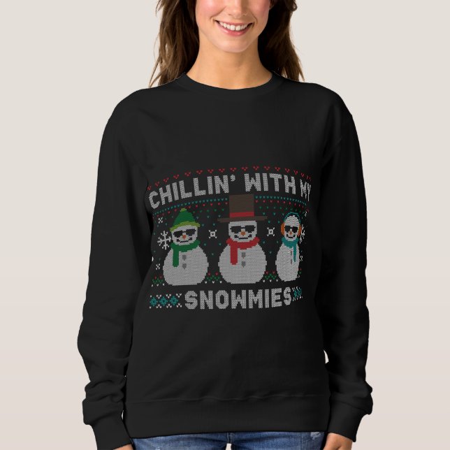 Kyla med mina förkoks snömier, jultea t shirt (Framsida)