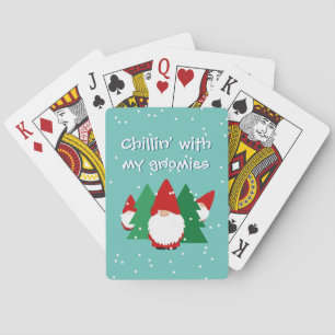 Kyla med mina gnomer, roligt jul-Helgdag Casinokort