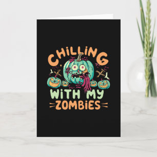 Kyla Med Mina Zombies Roliga Halloween Kostymer Kort