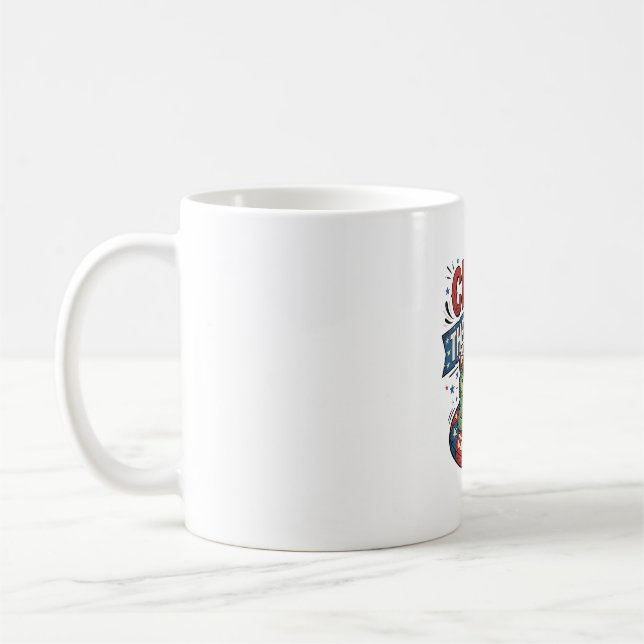 Kyla ner fjärde roligt alligator sommartröja  kaffemugg (Vänster)