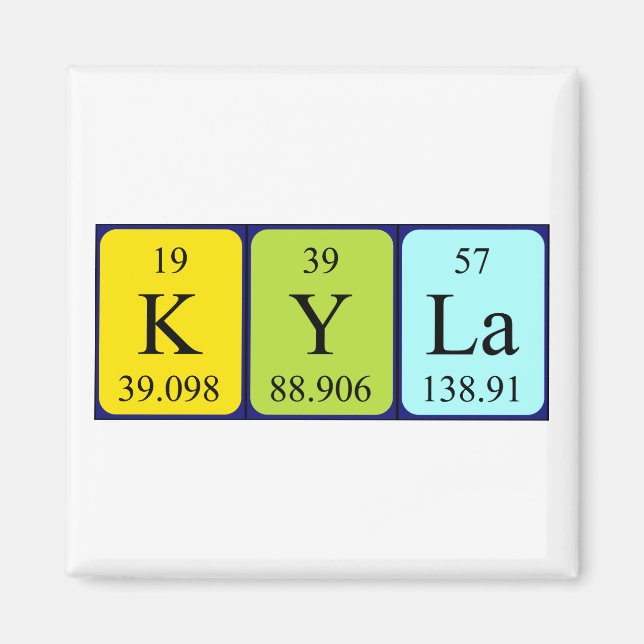 Kyla Periodisk magnet bord namn (Framsidan)