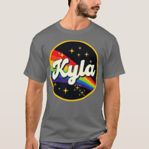 Kyla Rainbow in Space Vintage Stil T Shirt