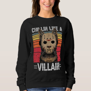 Kyla som ett byain Stil Cat Retro Scary Hall T Shirt