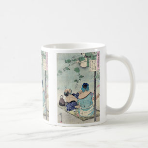 Kyla under en canopy vid Taiso, Yoshitoshi Kaffemugg